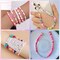 300Pcs Round Letter Beads K 4X7mm Single Small Letter Beads for Friendship Bracelets Making